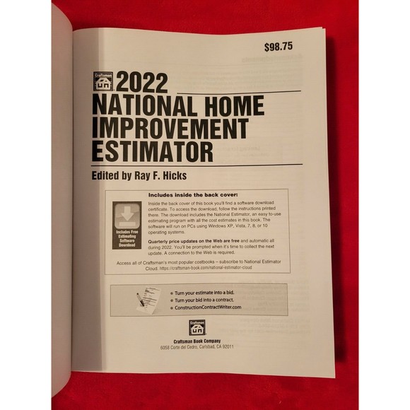 2022 National Home Improvement Estimator Ray F Hicks Craftsman - Picture 5 of 7